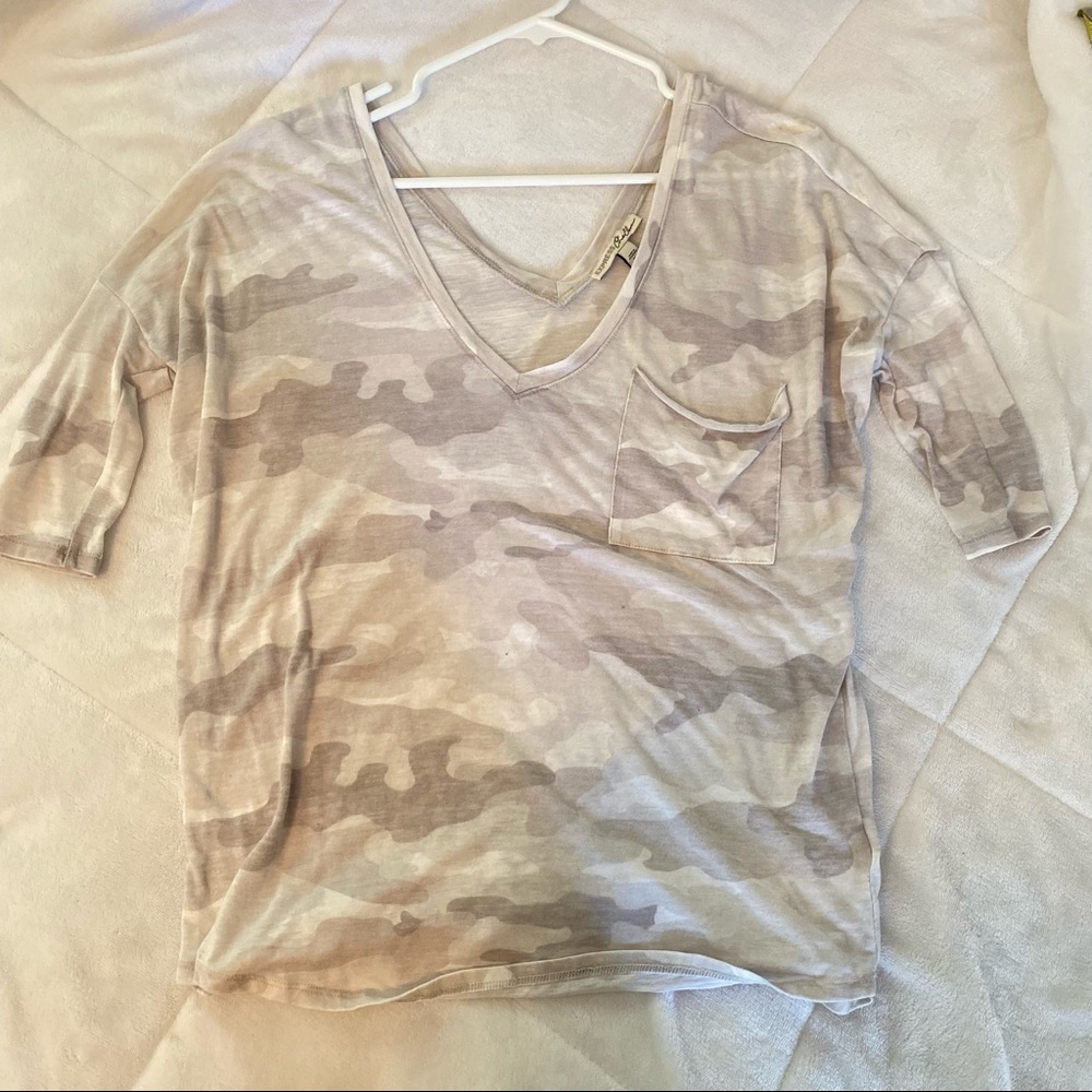 Express One Eleven Camouflage Vneck Oversized Tee